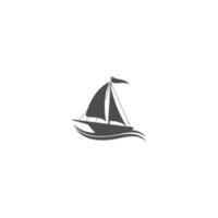 Segelboot-Symbol-Logo-Design-Illustration vektor