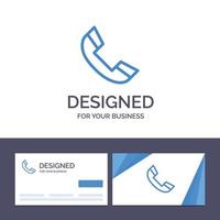 kreativ företag kort och logotyp mall ring upp telefon ringa telefon vektor illustration