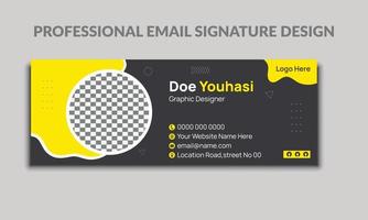 Designvorlage für persönliche E-Mail-Signaturen vektor