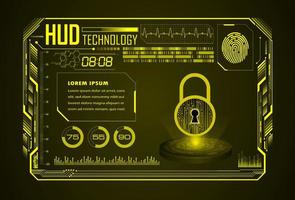 moderner hud-technologie-bildschirmhintergrund vektor