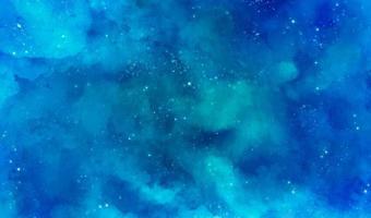 mistic blaue Galaxie Aquarell Textur vektor