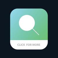 suchforschung grundlegende ui mobile app-schaltfläche android- und ios-glyphenversion vektor
