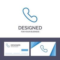 kreativ företag kort och logotyp mall telefon mobil telefon ring upp vektor illustration