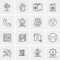 16 universelle Business-Icons Vektor kreative Icon-Illustration zur Verwendung in Web- und mobilen Projekten