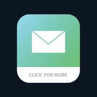 E-Mail-Nachricht Mobile App-Schaltfläche Android- und iOS-Glyph-Version vektor