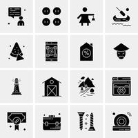 16 universelle Business-Icons Vektor kreative Icon-Illustration zur Verwendung in Web- und mobilen Projekten