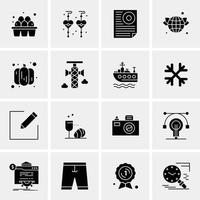 16 universelle Business-Icons Vektor kreative Icon-Illustration zur Verwendung in Web- und mobilen Projekten