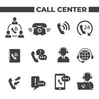 Satz von 12 Call Center-Symbolen