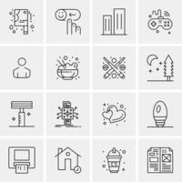 16 universelle Business-Icons Vektor kreative Icon-Illustration zur Verwendung in Web- und mobilen Projekten