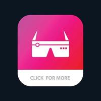 dator datoranvändning digital glasögon Google mobil app knapp android och ios glyf version vektor