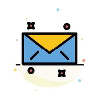 meddelande post e-post abstrakt platt Färg ikon mall vektor