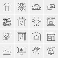 16 universelle Business-Icons Vektor kreative Icon-Illustration zur Verwendung in Web- und mobilen Projekten