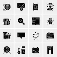 16 universelle Business-Icons Vektor kreative Icon-Illustration zur Verwendung in Web- und mobilen Projekten