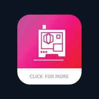 Druckerdruck 3D-Scanner Mobile App Icon Design vektor