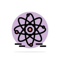 atom utbildning kärn abstrakt cirkel bakgrund platt Färg ikon vektor