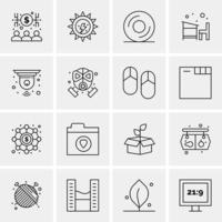 16 universelle Business-Icons Vektor kreative Icon-Illustration zur Verwendung in Web- und mobilen Projekten