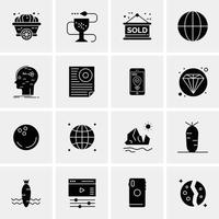 16 universelle Business-Icons Vektor kreative Icon-Illustration zur Verwendung in Web- und mobilen Projekten