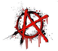 Anarchie-Symbol. Punk ist nicht tot. vektor