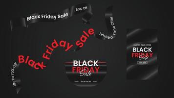 Black Friday-Verkaufsbanner-Designvorlage, Black Friday-Social-Media-Bannervorlage vektor