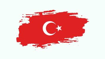 abstrakter Türkei-Grunge-Textur-Flag-Design-Vektor vektor