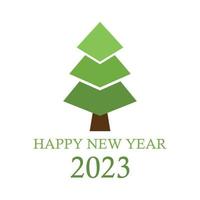 abstrakter weihnachtsbaum, feiertagssymbol weihnachten, neujahr 2023 - vektor