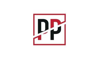 Buchstabe pp Logo pro Vektordatei pro Vektor