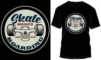 Skateboard-T-Shirt-Design-Vektorgrafik vektor