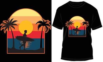 surfing t-shirt design vektor grafisk