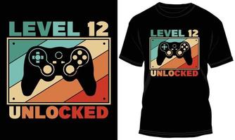 gamer t-shirt design vektor grafisk