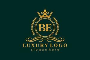 första vara brev kunglig lyx logotyp mall i vektor konst för restaurang, kungligheter, boutique, Kafé, hotell, heraldisk, Smycken, mode och Övrig vektor illustration.