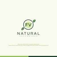 fv anfängliches natürliches Logo vektor