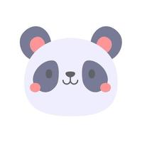 Panda-Vektor. niedliches tiergesichtsdesign für kinder vektor