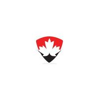 lönn blad logotyp design. kanada symbol logotyp. vektor