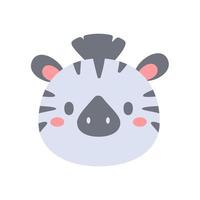 zebra vektor. söt djur- ansikte design för barn vektor