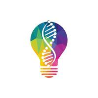kreative Wissenschaft Genetik Vektor-Logo-Design. genetische analyse, forschung biotech code dna. Biotechnologie-Genom-Chromosom. vektor