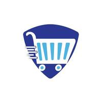 Warenkorb-Vektor-Logo-Design. Shopping-Logo-Design. Online-Shopping-App-Symbol. vektor