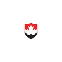 Ahornblatt-Logo-Design. Kanada-Symbol-Logo. vektor