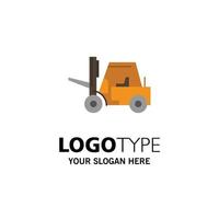 Lifter Hubwagen Transport Business Logo Vorlage flache Farbe vektor