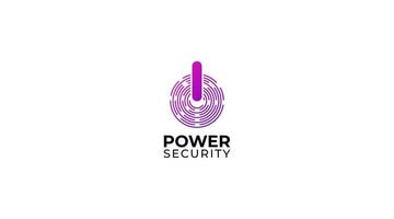 Power Security Logo-Technologie für Ihr Unternehmen, Schild-Logo für Sicherheit vektor