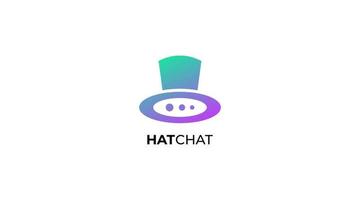 Hut-Chat-Logo Social-Media-Mitarbeiter, Chatten, Chatten, Logo-Designs, Logo-Unternehmen vektor