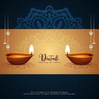 glückliches indisches traditionelles festkartendesign des diwali-fests vektor