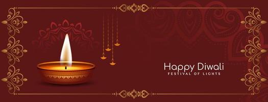 glückliches diwali religiöses fest feier künstlerisch schönes banner vektor