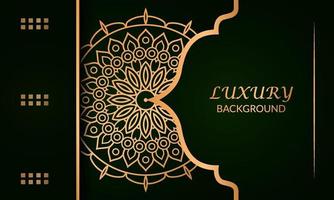 Luxus-Arabesken-Mandala-Hintergrund mit goldenen Elementen. arabischer islamischer oststil, dekoratives mandala im ramadan-stil. Mandala für Druck, Vektor