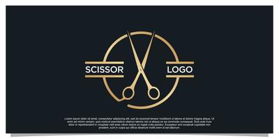 Haarschnitt-Logo-Design-Vektor mit kreativem Konzept für Frauen-Schönheitssalon vektor