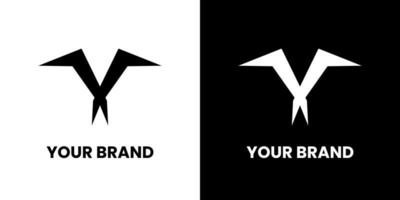 minimalistischer V-Logo-Designvektor. buchstabe v abstraktes dreieck logo schwarz weiß design vektorvorlage. Logo-Konzept-Symbol vektor