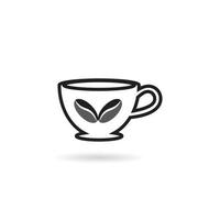 Kaffeebohnen-Logo vektor