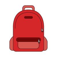 Schulbildungsrucksack-Ausrüstungslinie und Symbol für Füllstil vektor