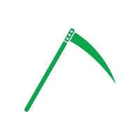 eps10 grön vektor trädgård lie abstrakt fast konst ikon isolerat på vit bakgrund. bruka lie symbol i en enkel platt trendig modern stil för din hemsida design, logotyp, och mobil Ansökan
