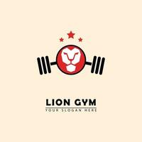 Vektor-Löwen-Fitnessstudio-Logo-Symbol vektor