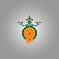 kung av frukt logotyp ikon vektor